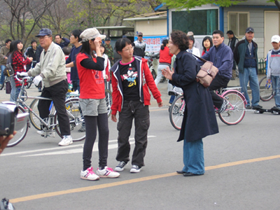 (사진) 연기장면(영화만들기)/ 전시장