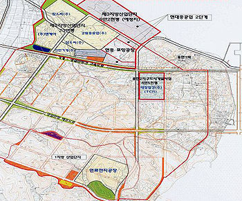 ▲ 영일만항 배후단지 산업조성도. 바다에 인접한 2·3단지는 모두 팔렸다.