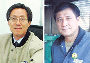 김주진 사장(왼쪽), 이연오 씨.