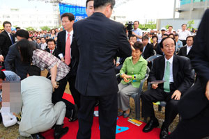 22일 대구 달성군 화원읍에서 열린 도시철도 1호선 서편 연장 건설공사 기공식에서 