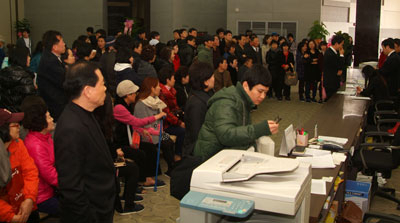 대구도시공사가 올 상반기 분양한 삼덕 청아람 공공임대아파트 청약 모습. (대구도시공사 제공)