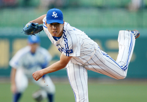 21일 올 시즌 첫 선발승을 거둔 삼성 라이온즈 차우찬이 역투하고 있다. 삼성 라이온즈 제공