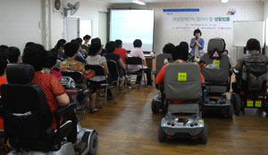 권순기 한국여성장애인연합 상임대표는 소외되고 차별받는 여성 장애인들의 인권 보호와 사회 인식 변화에 앞장서고 있다. 김태형기자