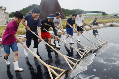 산자연중학교 학생들이 지난해 7월 