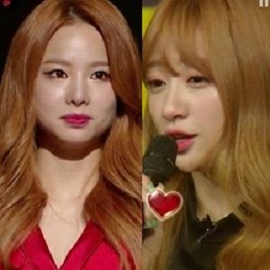 복면가왕 EXID 솔지, 하니 눈물 사진. MBC 방송캡처