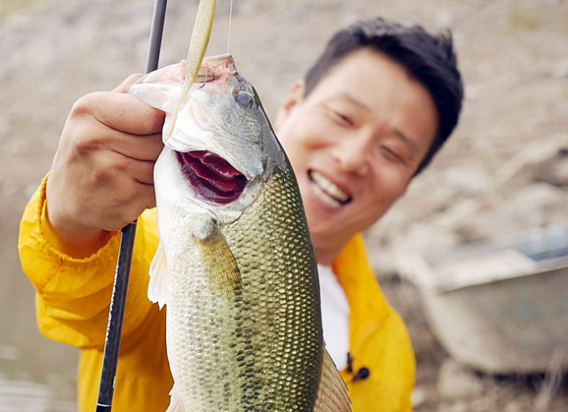 청호지에서 낚인 52㎝급 배스