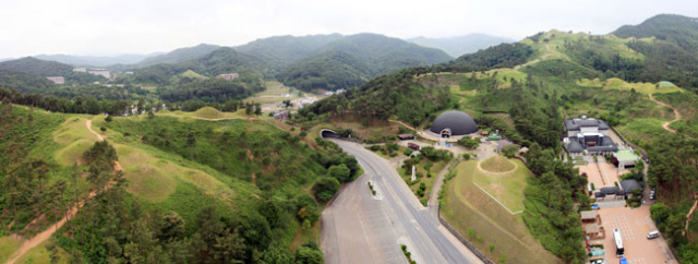 2018년 세계유산 등재를 앞두고 있는 지산동 대가야 고분군.