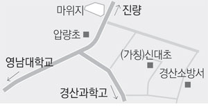 경산 압량권 학교 배치 계획도.