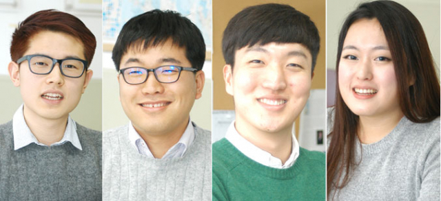 왼쪽부터 서준형 씨, 김다솔 씨, 김영훈 씨, 김형은 씨.