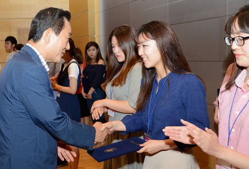 지난 6월 28일 군청 군민소통관에서 열린 달성장학재단 장학금 수여식. 달성군 제공