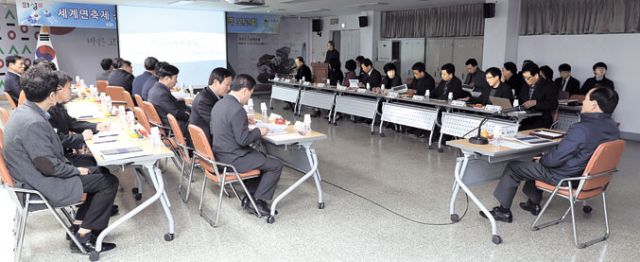 7일 오후 2시 의성군청 2층 회의실에서 의성 세계연축제 정체성 확립을 위한 용역보고회가 열렸다. 이날 보고회에서 김주수 의성군수는 