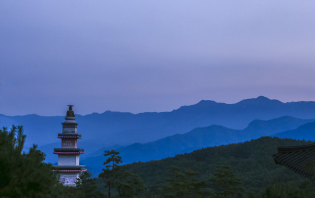 도림사에서 바라본 팔공산맥