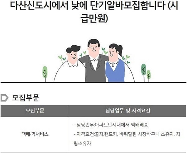 최근 모 구인구직 사이트에 게시된 \