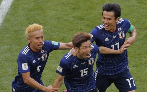 러시아 월드컵에 출전한 일본 축구 국가대표팀. 연합뉴스