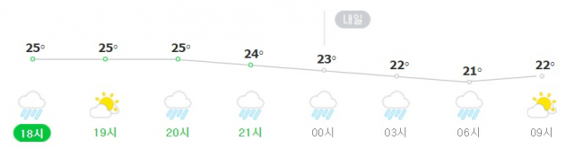 대구날씨, 4일 밤부터 5일 새벽까지 계속 비. 네이버