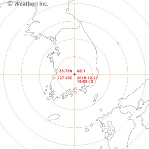 경남 거창 규모 2.7 지진. 기상청