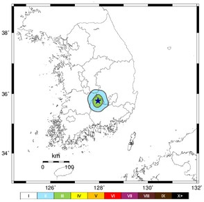 21일 거창 지진 발생, 규모 2.7. 기상청