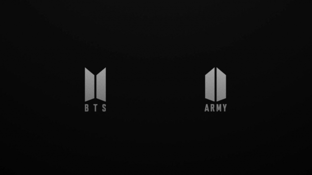 BTS 로고, 팬 ARMY 로고. 온라인 커뮤니티