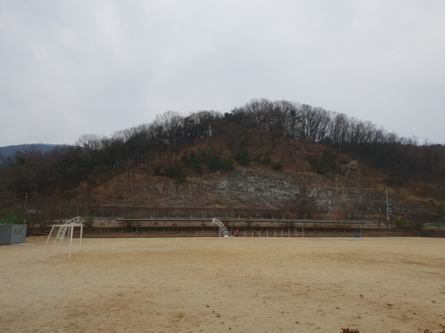 장곡중학교 뒤편 산 부근은 1919년 성곡동 만세운동이 벌어진 것으로 추정되는 곳이다. 이현주 기자