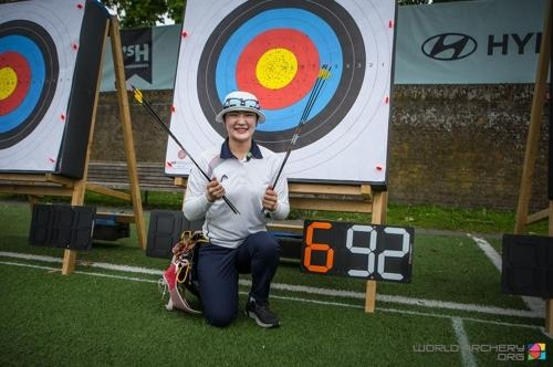 강채영이 2019 세계양궁선수권대회 예선에서 세계신기록을 2개나 수립했다. 대한양궁협회 제공