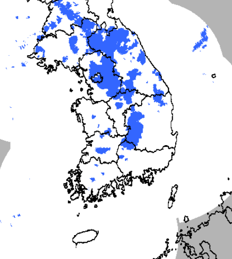 [전국 날씨 비·소나기 레이더 영상] 15일 오후 4시 30분 기준 서울, 경기도 북부 및 동부, 경북 서부 등. 기상청