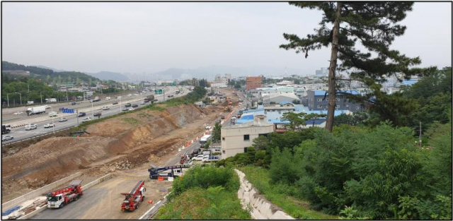 대구시는 오는 10월까지 서대구산단과 신천대로를 잇는 도로 3.2km를 준공할 예정이다. 대구시 제공.