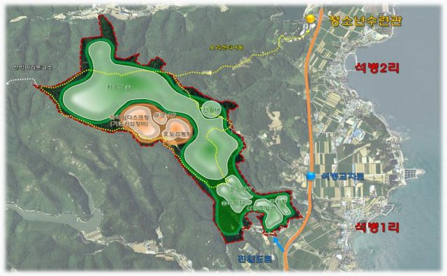 포항 호미반도 산림복지단지 사업 계획도. 포항시 제공.