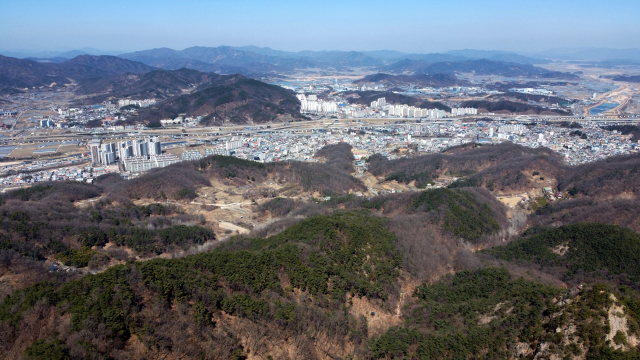 고성산에서 내려다본 김천시 전경