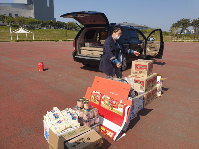 지난달 29일 안동시 백조공원에서 