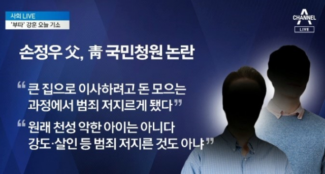 손정우 아버지 국민청원 논란. 채널A 방송화면 캡처