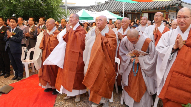 원효 성사 탄신 1403주기 다례재가 이달 24일 오전 경북 경산시 자인면 제석사에서 열린다.사진은 지난해 행사 모습. 제석사 제공