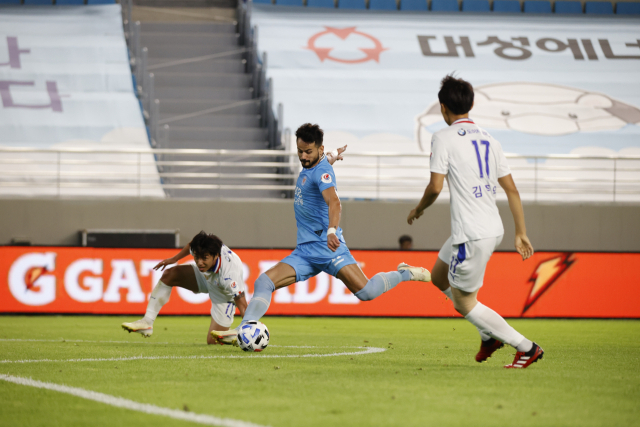 21일 대구 북구 DGB대구은행파크에서 열린 프로축구 