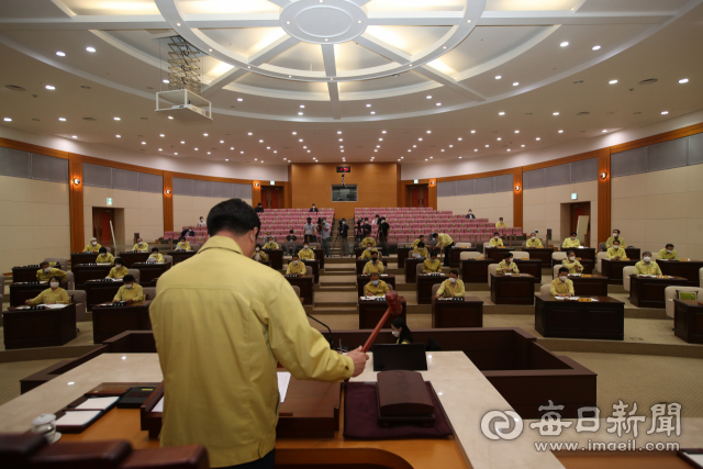 포항시의회 제 274회 임시회 본희의 전경. 매일신문DB