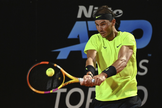 라파엘 나달(2위·스페인)이 지난 18일 이탈리아 로마에서 열린 남자프로테니스(ATP) 투어 