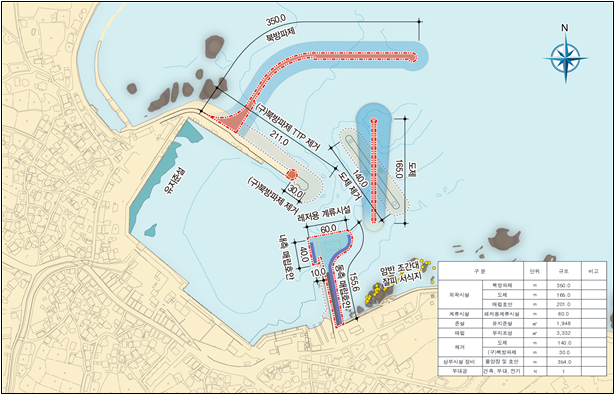 포항 호미곶항 개발계획 평면도. 포항지방해양수산청 제공.