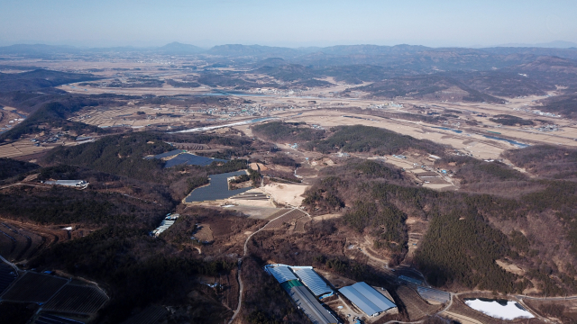 사진은 대구경북 통합신공항 부지인 군위군 소보면 내의리와 의성군 비안면 도암리 일대 모습. 매일신문 DB