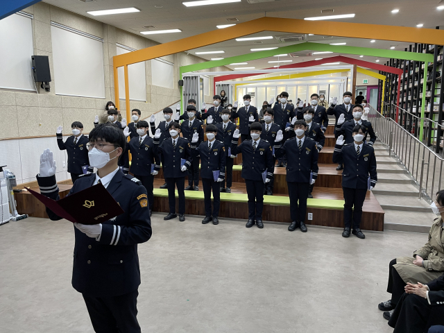 대구 상서고등학교가 최근 조리과의 군 특성화반 2기 발대식을 개최했다. 상서고 제공