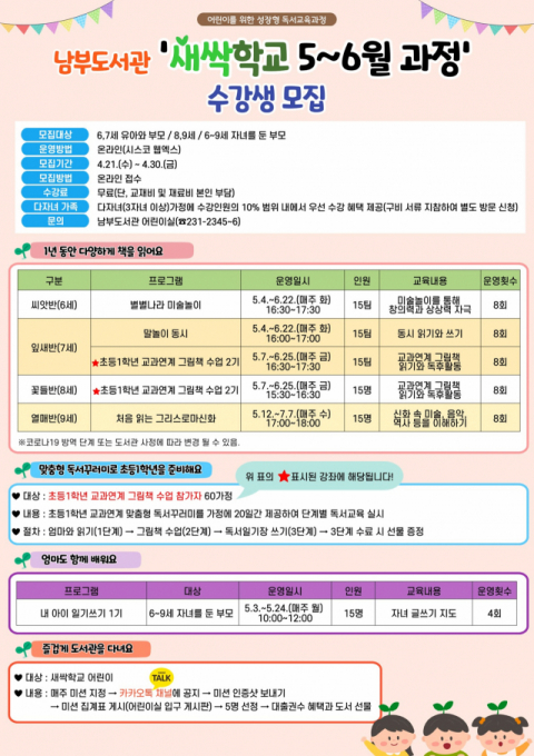 대구남부도서관의 어린이 성장형 독서교육 프로그램 