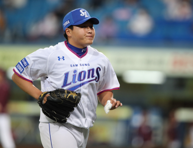 삼성라이온즈 대형 신인으로 주목받는 좌완 이승현. 삼성라이온즈 제공