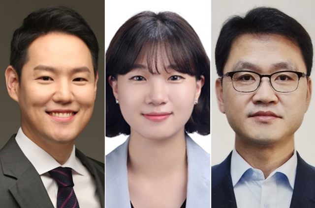 김한규 정무비서관, 박성민 교육비서관, 이승복 교육비서관. 청와대 제공