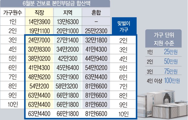 재난지원금 커트라인 건보료 기준