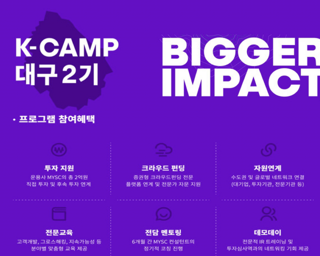 한국예탁결제원 대구지원 K-CAMP 2기 포스터. 한국예탁결제원 대구지원 제공