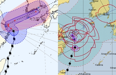 태풍 찬투 예상 경로. 기상청, 미국 합동태풍경보센터(JTWC, Joint Typhoon Warning Center)