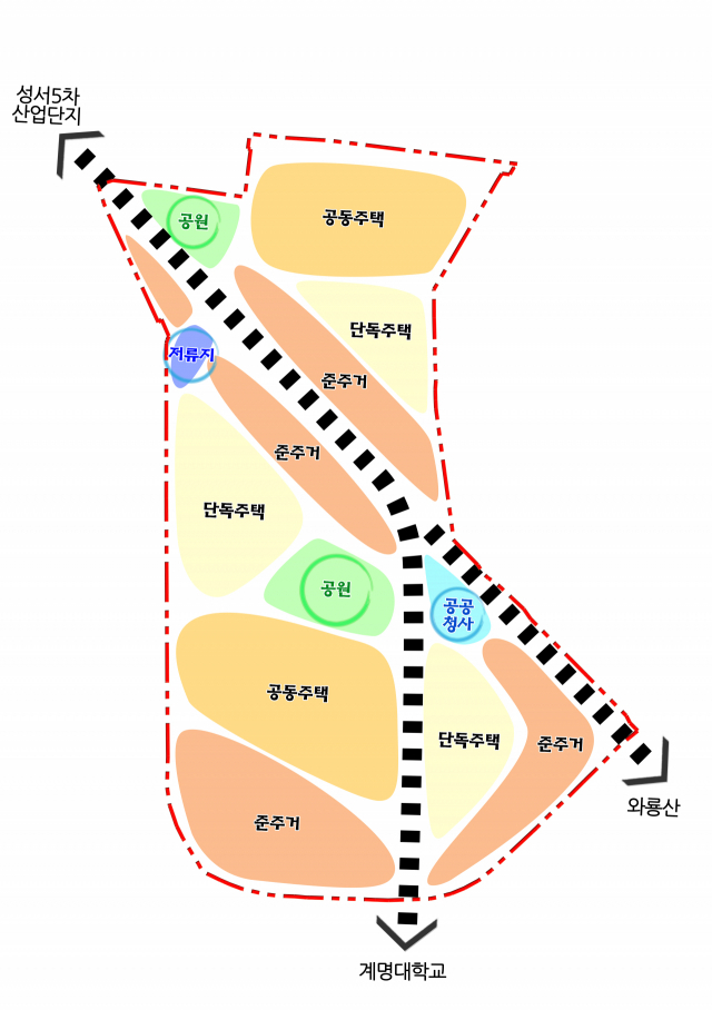 대구 달성군 다사읍 서재지구 도시개발사업 구상도