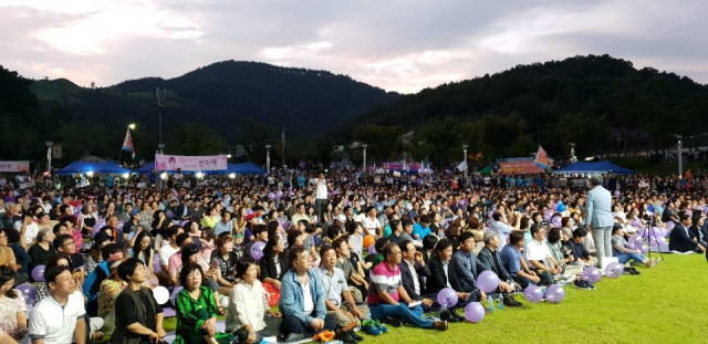 대가야영화음악제가 오는 13일 대가야문화누리 우륵홀에서 열린다. 사진은 지난 2019년 야외에서 열린 행사장면. 매일신문DB.