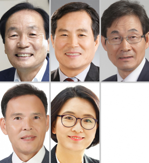 (시계방향) 김주수, 최유철, 김진욱, 임미애, 이영훈 順