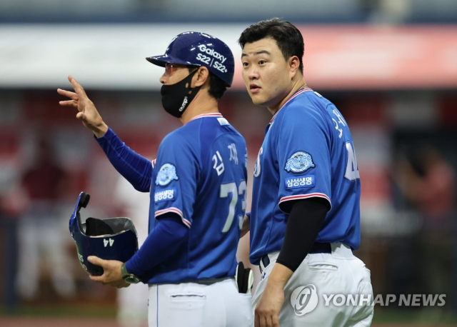 김재걸 삼성라이온즈 신임 퓨처스코치(왼쪽). 연합뉴스