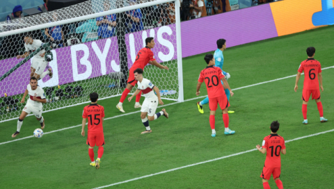 [속보] 한국 0:1 포르투갈…전반 5분 선제골 허용