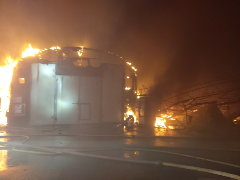 포항 기계면 버섯공장 불…3억8천여만원 재산 피해