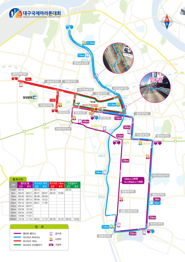 2023 대구 국제마라톤 대회 코스. 대구시 제공